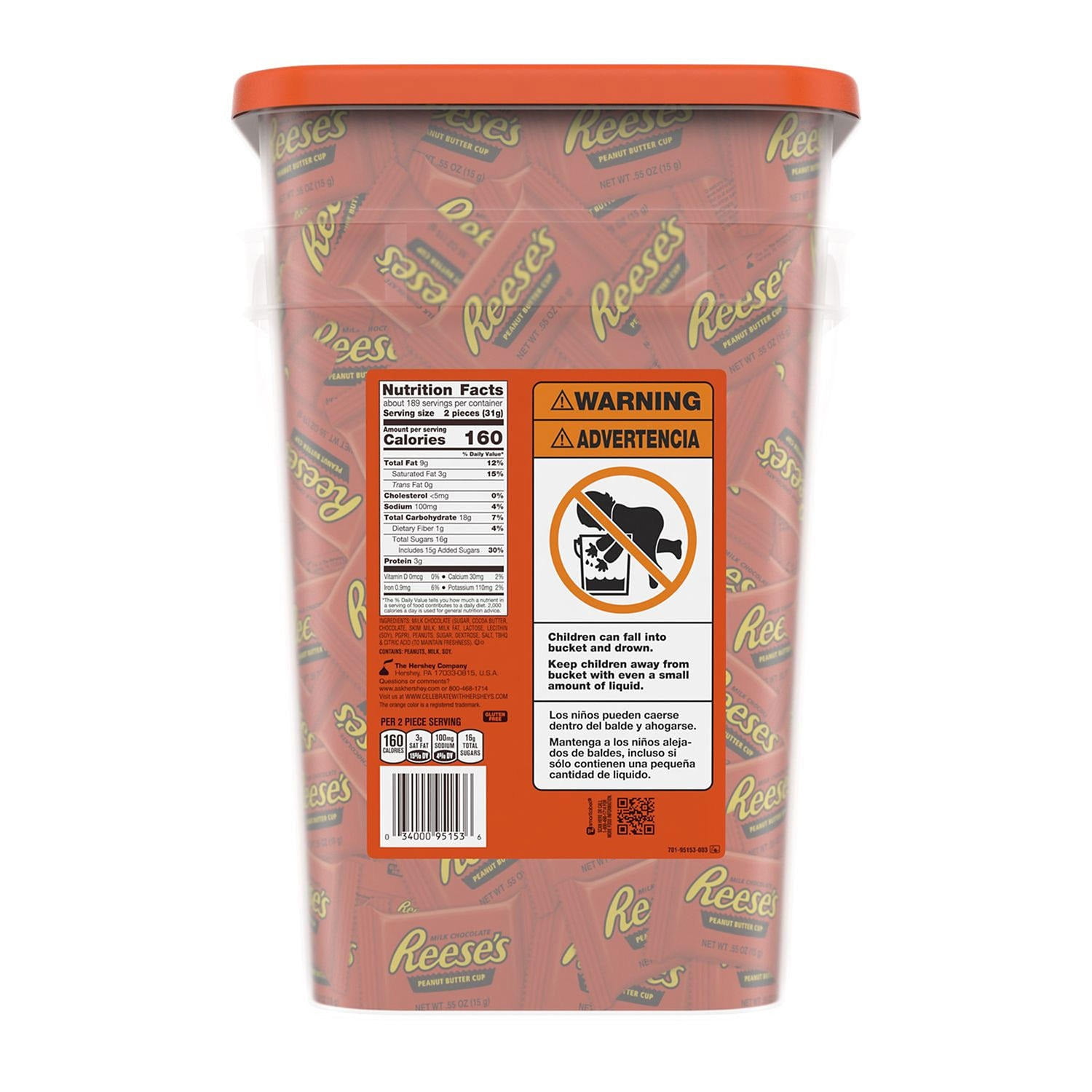 Reese's Milk Chocolate Peanut Butter Cups, Snack Size, 206.8 Ounce (375 Pieces)