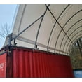 thumbnail image 3 of Shipping Container Canopy Shelter Kit - 40'(L) x 20'(W) 21 Oz PVC White Cover Storage Container Roof and Front Wall w/ Doors and Back End Wall - Snow, UV and Weather-Resistant, 3 of 9