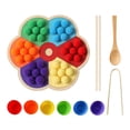 thumbnail image 1 of Rainbow Peg Board Juego de clasificación de colores Juego de mesa Educativo Clasificación de colores Juguetes para niños pequeños, 1 of 9