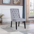thumbnail image 2 of Best Master Furniture Contemporary Tufted Wingback Dining Chairs, Grey (Set of 2), 2 of 3