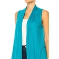 thumbnail image 7 of Moa Collection Women's Casual Open Draped Front Solid Cardigan Vest, 7 of 7