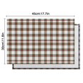 thumbnail image 6 of Green and Red Christmas Plaid Pattern Summer Placemats Table Placemats Set Of 4-Linen Kitchen Washable Placemats Table Mats 11.8"x17.7" Non-Slip Heat Resistant, 6 of 6