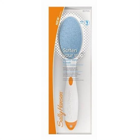 Sally Hansen Foot Care,Soften Your Step Ceramic Stone & Brush,Sally Hansen Foot Callus Remover,Sally Hansen Foot File with Handle,Diabetic Foot Care