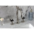 thumbnail image 4 of Kingston Brass KS2986PKX Duchess Two-Handle 3-Hole Deck Mount Widespread Bathroom Faucet with Brass Pop-Up in Polished Nickel, 4 of 8