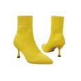 thumbnail image 1 of Innerwin Bottines pour Femmes à Talon Haut, Talon Aiguille, Chaussures d'Hiver à Enfiler, Bout Pointu, Formel, Jaune 7.5, 1 of 9