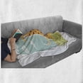 thumbnail image 6 of Giraffe Soft Flannel Fleece Throw Blanket, Childish Hand Drawn Animal Cartoon Kids Nursery Safari Playroom Baby Doodle, Cozy Plush for Indoor and Outdoor Use, 50" x 70", Multicolor, by Ambesonne, 6 of 6