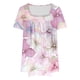 thumbnail image 3 of Fiudx Ofertas Flash Del Día Solo En Línea Mujer Moda Casual Manga Corta Suelta Camiseta Blusa Tops, 3 of 4