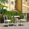 thumbnail image 6 of Luxury Commercial Living 33.5" White Patio Armless Stackable Dining Chair, 6 of 8