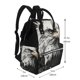thumbnail image 2 of Disketp Ink Style Bald Eagle Mochila de Pañales de Gran Capacidad con Múltiples Bolsillos, Mochila de Viaje Multifuncional para Bebé, Unisex, Moderna y Resistente, 2 of 6