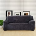 thumbnail image 3 of CHOK 2024 Housse de Chaise en Velours de Luxe Extensible Lavable Gris Argenté, 3 of 7