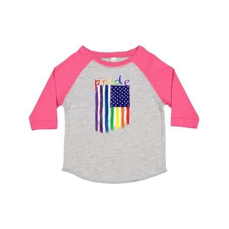

Inktastic Painted American Rainbow Flag with Pride Gift Toddler Boy or Toddler Girl T-Shirt