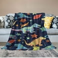 thumbnail image 2 of RUIYC in The Dark Blanket Dinosaur Throw Blankets for Boys Kids Toys Gifts Birthday Decorations for Girls Soft Cozy, 2 of 6