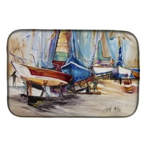 Caroline's Treasures On the Hill Sailboats Dish Drying Mat