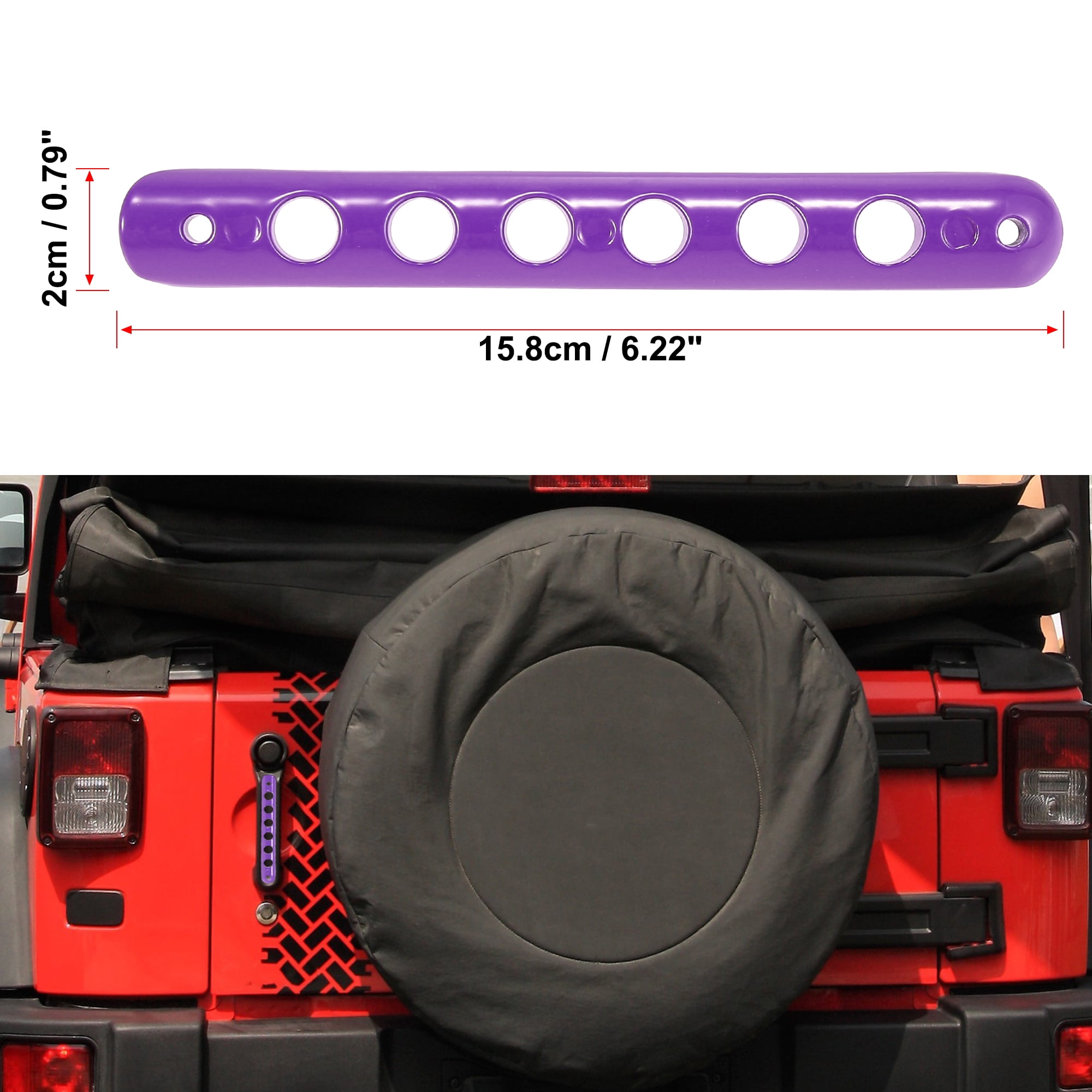 5pcs Door Handle Insert Decorative Strip Trim Covers for Jeep Wrangler 4 Door 2007-2018 Purple