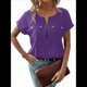thumbnail image 2 of Blusa con Cremallera para Mujer, de Poliéster, con Botones y Corta, Ideal para el Tiempo Libre, Color , Talla S, 2 of 6