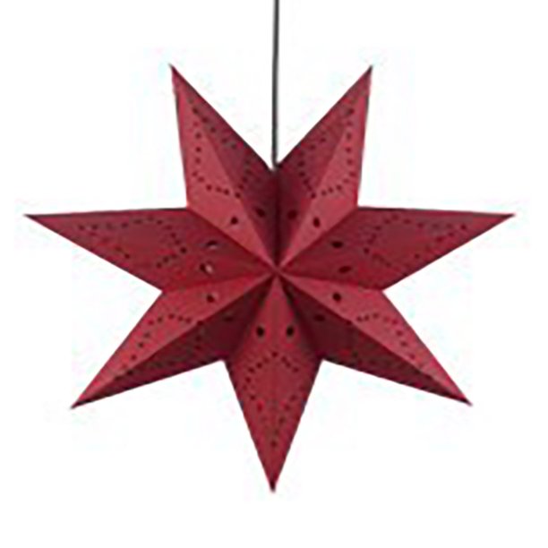 Linternas de estrella de papel puntiagudas, colgante de estrella de papel hueco, adornos navideños colgantes de papel para la decoración del hogar de la fiesta de Navidad kaili Sencillez