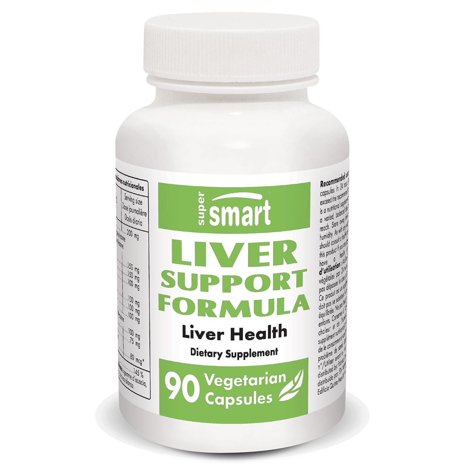 Supersmart - Liver Support Supplement (Milk Thistle Extract - 80 % Silymarin) | Non-GMO & Gluten Free - 90 Vegetarian Capsules