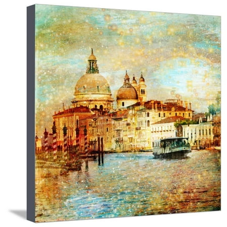 Artwork Painting Mystery Of Venice - Artwork In Painting Style Stretched Canvas Print Wall Art By Maugli-l ()