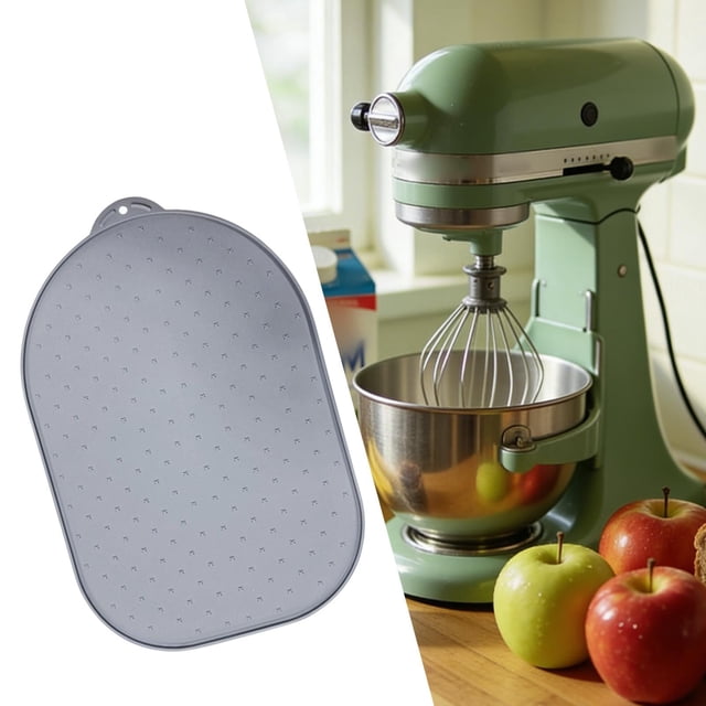 twisto Mixer Slider Mat Stand Mixer Mover Sliding Mat Silicone Professional Washable Nonslip Slider Pad Kitchen Countertop Protection Suitable for baking restaurants dining room shop home Gray