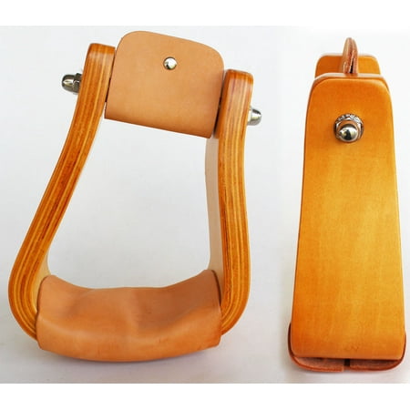 Western Riding Saddle Set - Horse Saddle Western Lightweight Wooden Angled Riding Saddle Stirrup 5149
