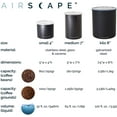 thumbnail image 3 of Planetary Design Airscape Stainless Steel Coffee Canister | Food Storage Container | Patented Airtight Lid | Push Out Excess Air Preserve Food Freshness (Medium, Matte Black), 3 of 5