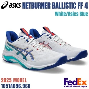 ASICS Volleyball Shoes NETBURNER BALLISTIC FF 4 White/Asics Blue