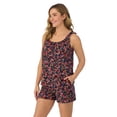 thumbnail image 3 of Women's Cuddl Duds® Cozy Pajama Tank And Pajama Shorts Set Color: Blue Tropical Birds Size: X LARGE, 3 of 5