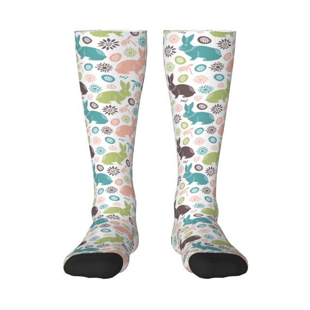 Balery Easter Rabbit Calcetines novedosos Calcetines deportivos Calcetines hasta la rodilla Calcetines de algodón Calcetines originales y geniales
