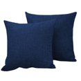 thumbnail image 1 of Hongan Funda de Almohada Funda de Almohada Decorativa Amarilla para Sofá Fundas de Almohada Cuadradas de Lino Rústico para el Hogar para Decoración Del Sofá Del Hogar 18 " 18" Paquete de 2 Azul Oscuro, 1 of 6