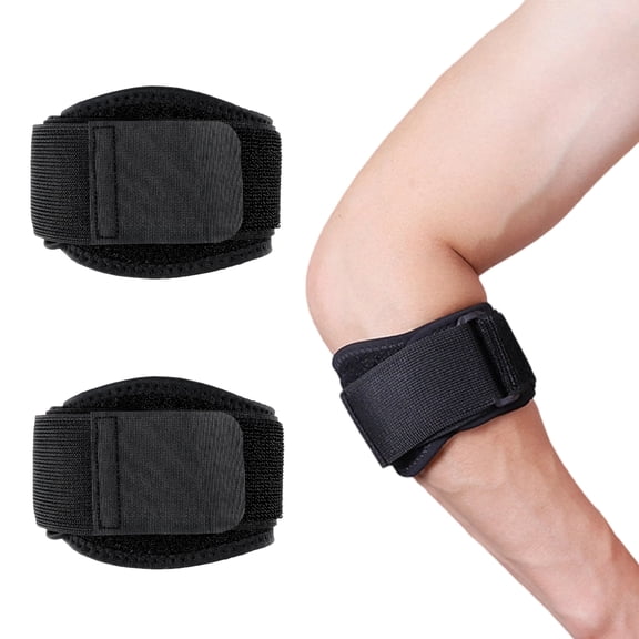 BESTSKY 2Pcs Golfers Elbow Brace,Adjust Pressure Elbow Pads,Elbow Brace with Shock Absorption Pads