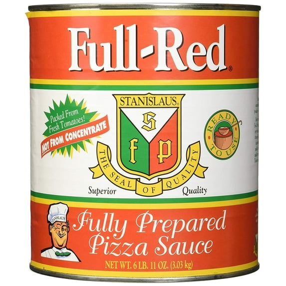 Full Red Fully Prepared Pizza Sauce #10 (6 lb 11 oz) - (Pack of 6)