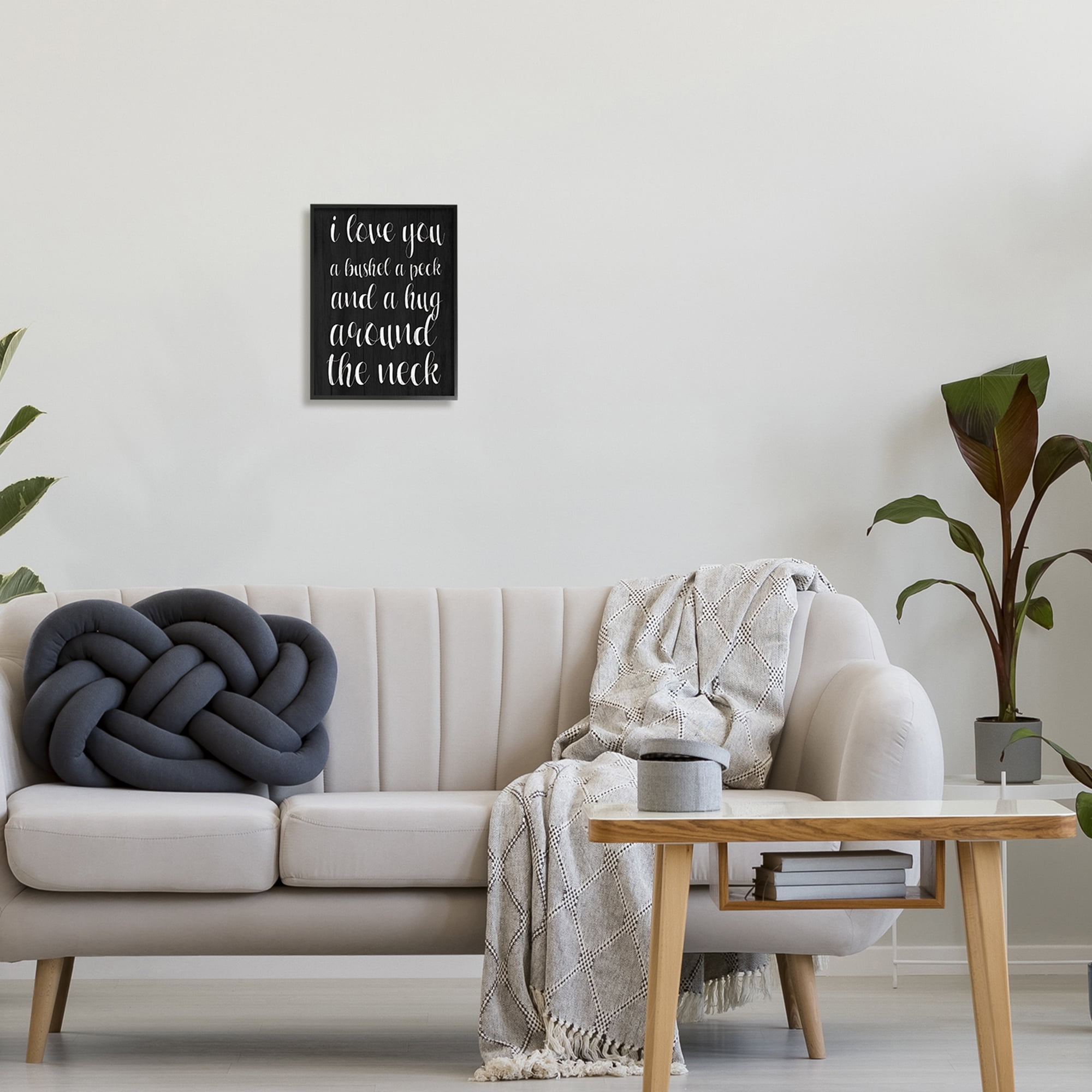 Stupell Industries Love You Bushel Peck Hug Around Neck Phrase, 11 x 14, Design by Daphne Polselli