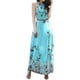 thumbnail image 2 of Gibobby Vestido largo para mujer Vestido de gasa con estampado bohemio de verano para mujer Vestido largo de playa Vestido junto al mar(Azul,M), 2 of 3