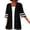 Black*, variant on Women's Striped Half Sleeve Cardigan Summer Lightweight Open Front Casual Soft Chiffon Cardigans