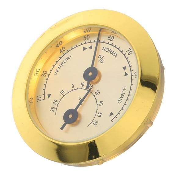 LOLIPPYY Premium Humidor Hygrometer Round Meter with Battery-Free Humidity Monitoring for Accurate Control