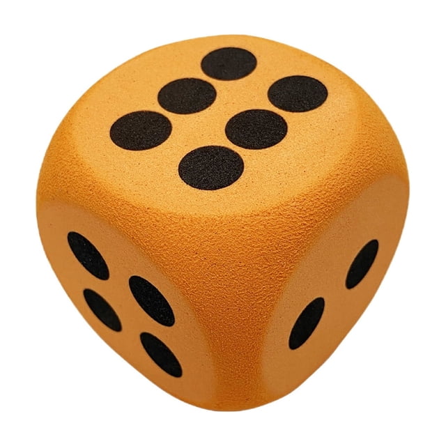 Orange Eva Foam Dice Six Sided Gift Exchange Toy Orange Color For Holiday Party Games Colored Dice With Smooth Surface Durable