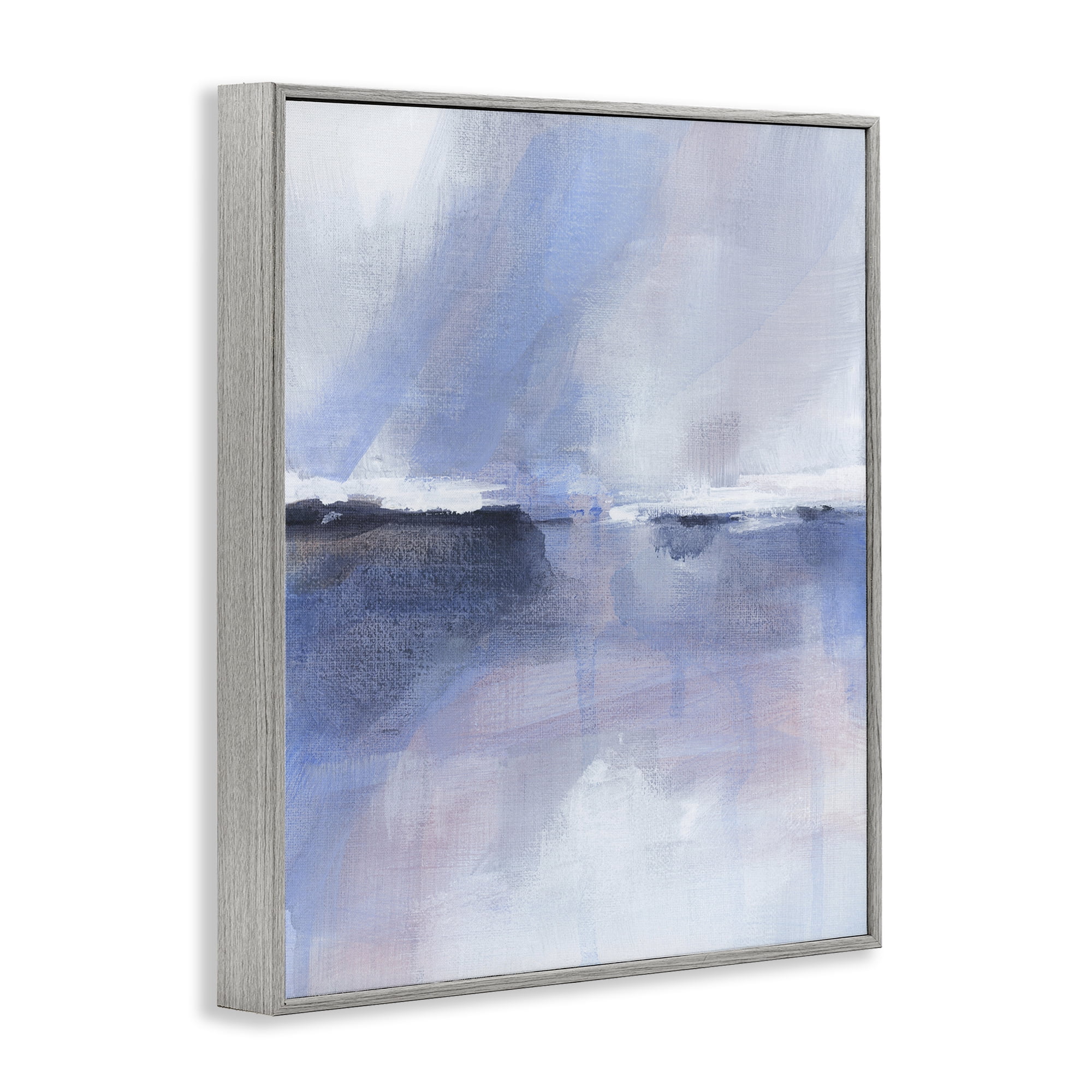 Stupell Industries Subtle Landscape Abstraction Abstract Painting Gray Framed Art Print Wall Art, 11 x 14