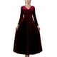 thumbnail image 2 of Vestido Largo De Fiesta,Vestido Maxi Vestido De Manga Larga De Terciopelo Largo con Cuello En V Vestido Elegante De Manga Larga para Mujer Respuesta Rápida, 2 of 4