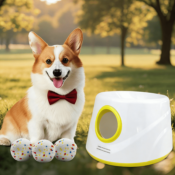 Automatic Ball Launcher for Dogs yellow