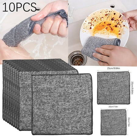 

10PCS Kitchen Cleaning Tools Dish Towels Cleaning Brush Pots And Dishwashes Feed Sack Fabric Coral Dish Towels Microfiber Cleaning for Kitchen Absorbent Microfiber Kitchen Towels Coastal Mint Dish