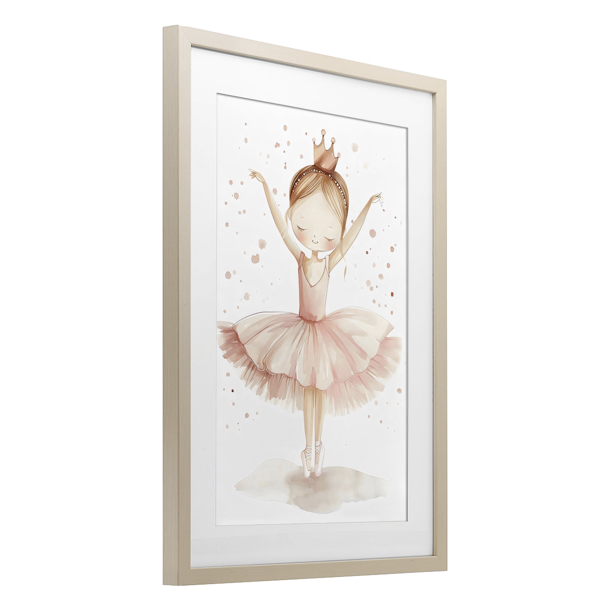 Stupell Industries Sweet Pink Tutu Birch Framed Print Under Glass, design by Creative Studio