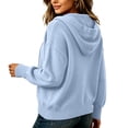 thumbnail image 4 of Maplenight Hooded Cardigans for Women Button Down Knit Sweater Long Sleeve Drawstring Casual Fall Lightweight Sweaters, 4 of 7