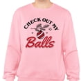 thumbnail image 2 of Check Out My Balls Christmas Sweatshirt Unisex Medium Pink, 2 of 5
