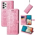 thumbnail image 2 of Funda Cartera FOXDOCK para Samsung Galaxy A53 5G , Flip PU con Relieve de Gatos y Perros, Tarjetero y Soporte, 2 of 6