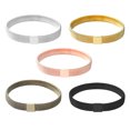 thumbnail image 1 of 5pcs Men's Stretchable Bracelet Metal Armband Spring Armlet Wristband Sleeve Cuff (Mixed Color), 1 of 9