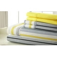 thumbnail image 2 of Spirit Linen Home Est. 1988 Traditional Microfiber Sheet Set - King, Grey Yellow Stripe, 2 of 2