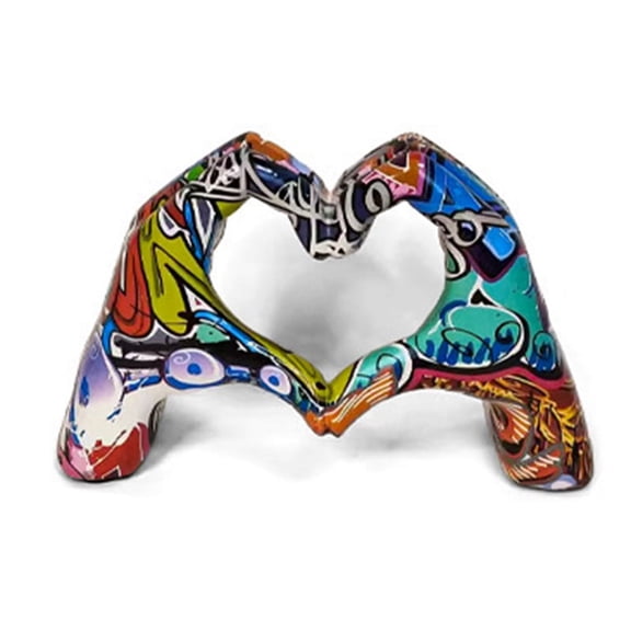 Colorful Gesture Decoration, Love Finger Statue Modern, Modern Art Sculpture Personalized Home A
