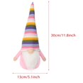 thumbnail image 2 of Décorations de Pâques Cadeaux des Fêtes Ornements Jouets Poupée Sans Visage Rudolph Tissu Peluche Jouet Rose, 2 of 2
