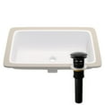 thumbnail image 1 of Novatto NP-U233921ORB Rectangular White Undermount Sink with Oil-Rubbed Bronze Overflow Drain, 1 of 6