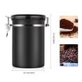 thumbnail image 2 of Contenedor de café grande hermético de acero inoxidable, recipiente de almacenamiento de cocina negro (negro, 1,8 l), 2 of 8